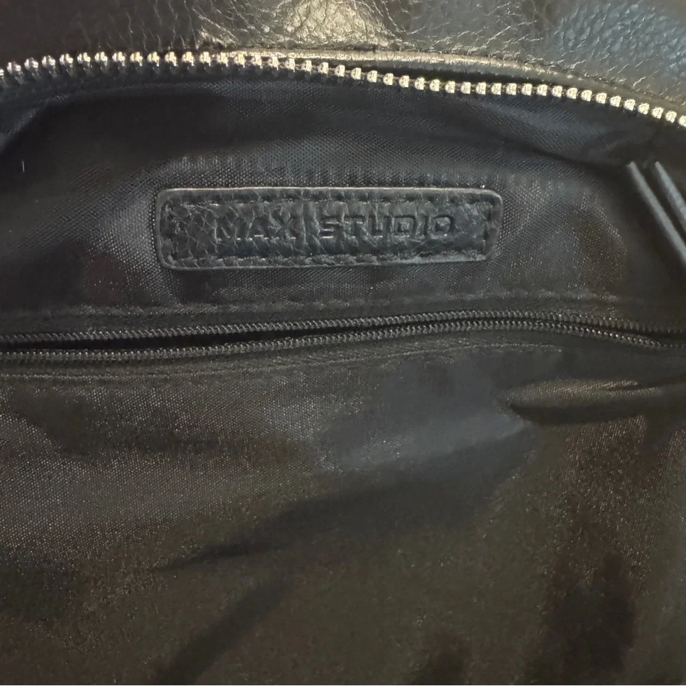 Max Studio Black Backpack‎ with Silver Details
